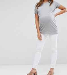 Белые джинсы скинни с завышенной талией ASOS MATERNITY RIDLEY - Белый