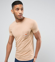 Длинная обтягивающая футболка с карманом Ellesse - Светло-серый