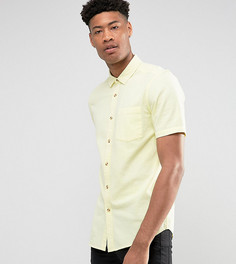 Желтая фактурная рубашка классического кроя ASOS TALL - Желтый