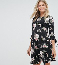 Платье с оборками и принтом New Look Maternity - Красный