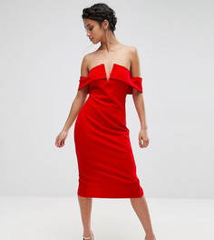 Платье-футляр с открытыми плечами Parisian Petite - Красный