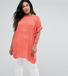 Туника с присборенными рукавами ASOS CURVE - Оранжевый