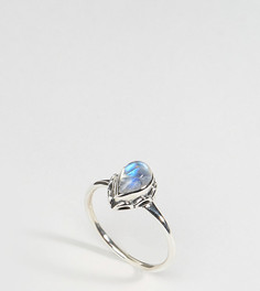 Серебряное кольцо с лунным камнем Rock N Rose - Серебряный