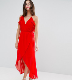 Платье миди асимметричной длины с оборками TD By True Decadence Petite - Красный