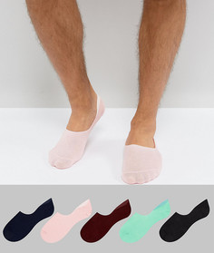 Набор из 5 пар невидимых носков ASOS - Мульти