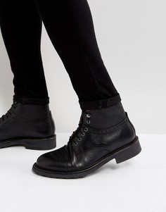 Кожаные броги на шнуровке Hudson London Fernie - Черный