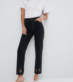 Черные прямые джинсы с большими заклепками ASOS TALL FLORENCE - Черный