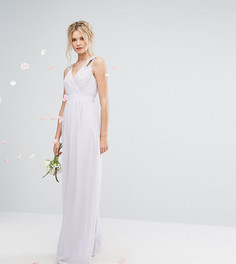 Декорированное платье макси с запахом TFNC Tall Wedding - Фиолетовый
