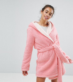 Халат с ушками ASOS PETITE Fluffy Cloud - Розовый