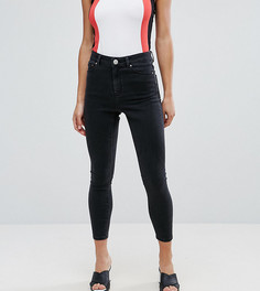 Выбеленные черные джинсы скинни ASOS PETITE RIDLEY - Черный