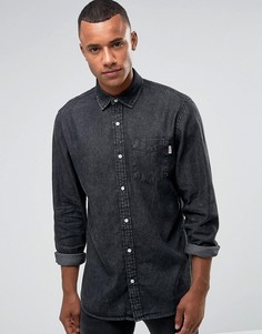 Выбеленная черная джинсовая рубашка свободного кроя Jack & Jones Intelligence - Черный