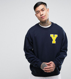 Свободный свитшот в университетском стиле Reclaimed Vintage Inspired - Темно-синий