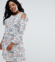 Платье с цветочным принтом и открытыми плечами Alice & You - Мульти