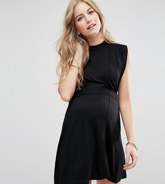 Платье мини с вырезом под горло ASOS Maternity TALL Nursing - Черный