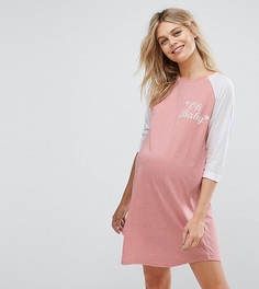 Футболка с рукавами реглан ASOS Maternity - Розовый