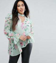 Блузка с цветочным принтом ASOS CURVE - Мульти