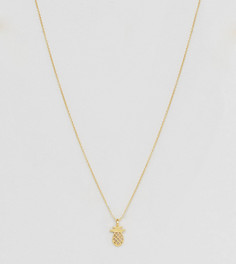 Позолоченное ожерелье с подвеской-ананасом Dogeared Stay Golden - Золотой