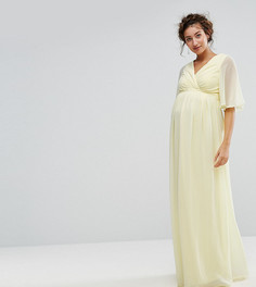 Платье макси с рукавами кимоно Little Mistress Maternity - Желтый