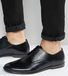Кожаные туфли дерби для широкой стопы ASOS - Черный