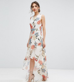 Асимметричное платье макси с цветочным принтом и оборками Hope & Ivy - Мульти