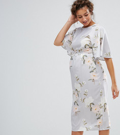 Платье миди в стиле кимоно с принтом Hope & Ivy Maternity - Мульти