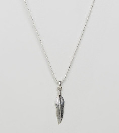 Серебряное ожерелье с подвеской-пером DesignB эксклюзивно для ASOS - Серебряный