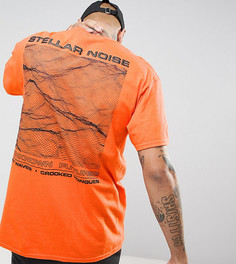 Оранжевая футболка с принтом на спине Crooked Tongues Gildan - Оранжевый