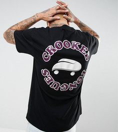 Черная футболка с принтом на спине Crooked Tongues Gildan - Черный