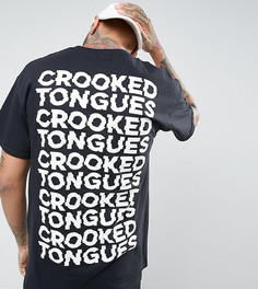 Черная футболка с повторяющимся логотипом Crooked Tongues Gildan - Черный