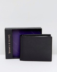 Бумажник с контрастной внутренней частью с анималистическим принтом Smith And Canova - Черный