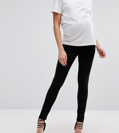 Черные джинсы скинни с завышенной талией ASOS Maternity TALL - Черный