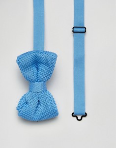 Вязаный галстук-бабочка 7X - Синий