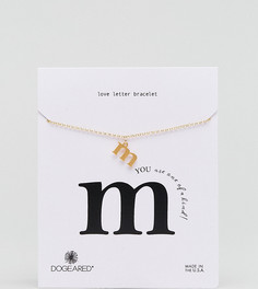 Позолоченный браслет с буквой M Dogeared Love Letter - Золотой