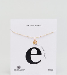 Позолоченный браслет с буквой E Dogeared Love Letter - Золотой
