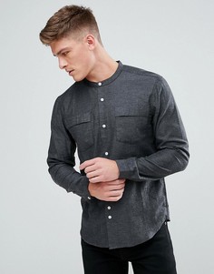 Рубашка с воротником на пуговице и карманами Bellfield - Серый