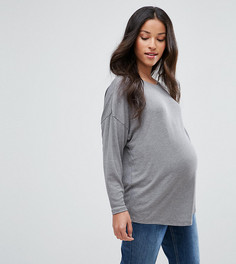 Свободная футболка ASOS Maternity - Серый