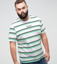 Футболка в полоску с вышивкой Etoile 83 ASOS PLUS - Белый