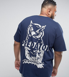 Футболка с принтом на спине HNR LDN PLUS - Темно-синий Honour