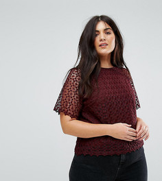 Кружевной топ Elvi - Красный