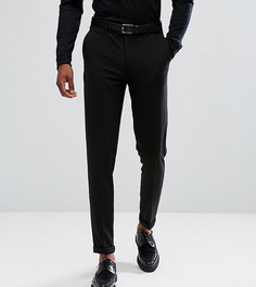 Черные зауженные строгие брюки укороченного кроя ASOS TALL - Черный