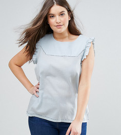 Блузка с рукавами клеш Junarose - Синий