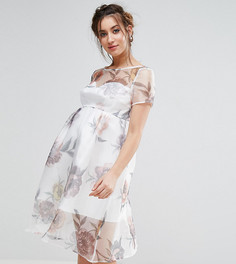 Платье миди с цветочным принтом Chi Chi London Maternity - Мульти