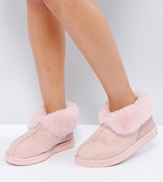 Тапочки-ботинки из овчины Ozlana Launceston - Розовый