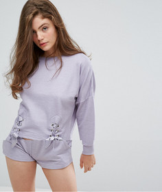 Пижамный комплект с шортами New Look - Фиолетовый