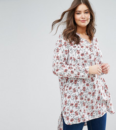 Удлиненная рубашка‑туника с рукавами 3/4 Rage Plus - Мульти