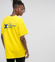 Оверсайз-футболка с принтом на спине Reclaimed Vintage Inspired - Желтый