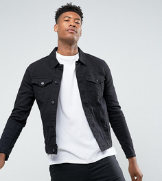Черная джинсовая куртка скинни ASOS TALL - Черный