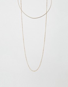 Длинное двухъярусное ожерелье DesignB - Золотой