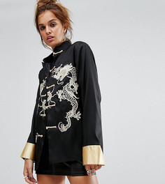 Куртка с разрезами и кружевной отделкой Reclaimed Vintage Inspired - Черный