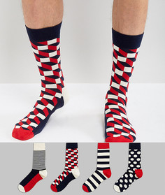 Подарочный набор из 4 пар носков Happy Socks - Мульти